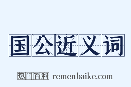 国公近义词是什么意思的图片